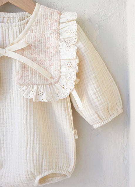 Organic Cotton Emma Frilled Bib