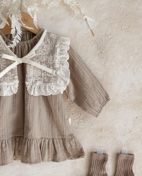 Organic Cotton Emma Frilled Bib