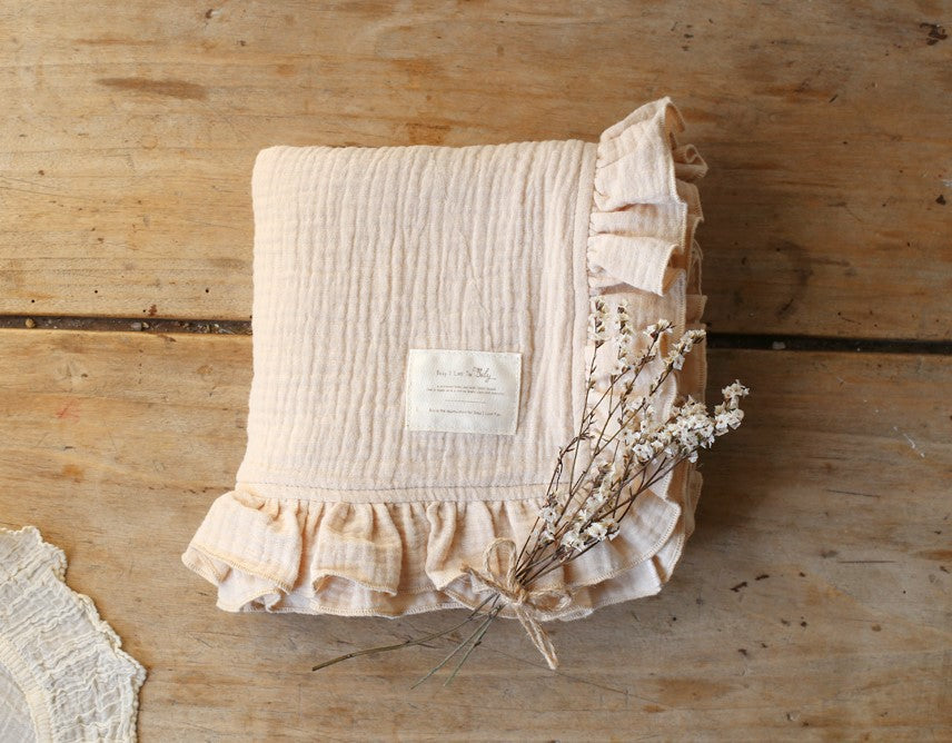 Ruffle Muslin Swaddle Blanket