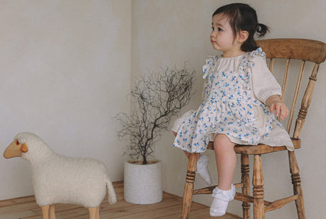 Libby Blue Frilled Apron