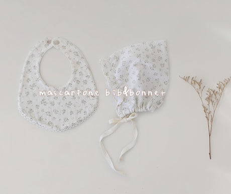 Organic Cotton Mascarpone Bonnet & Bib