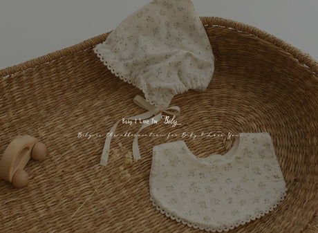 Organic Cotton Mascarpone Bonnet & Bib