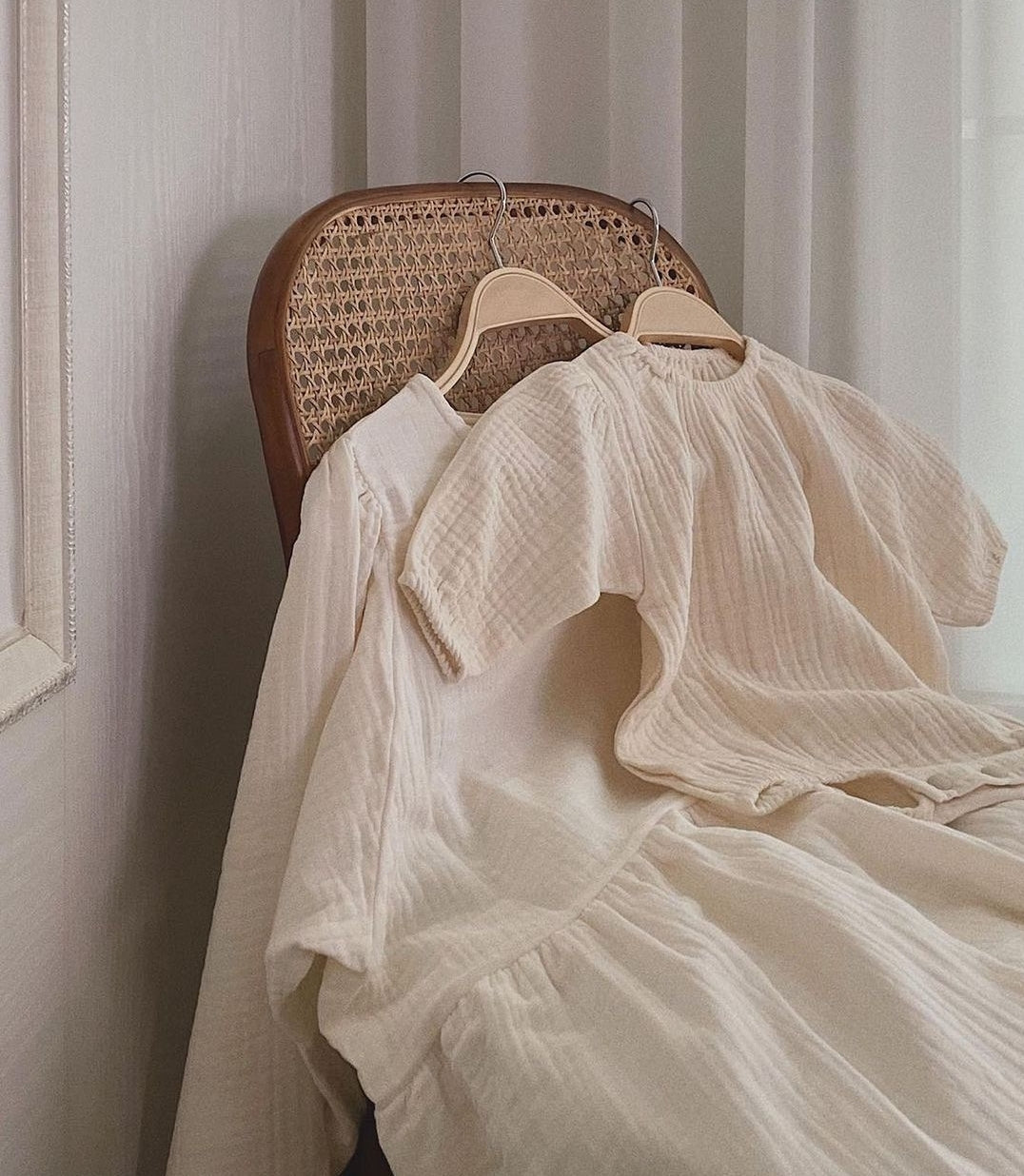 Vanilla Cream Muslin Bodysuit