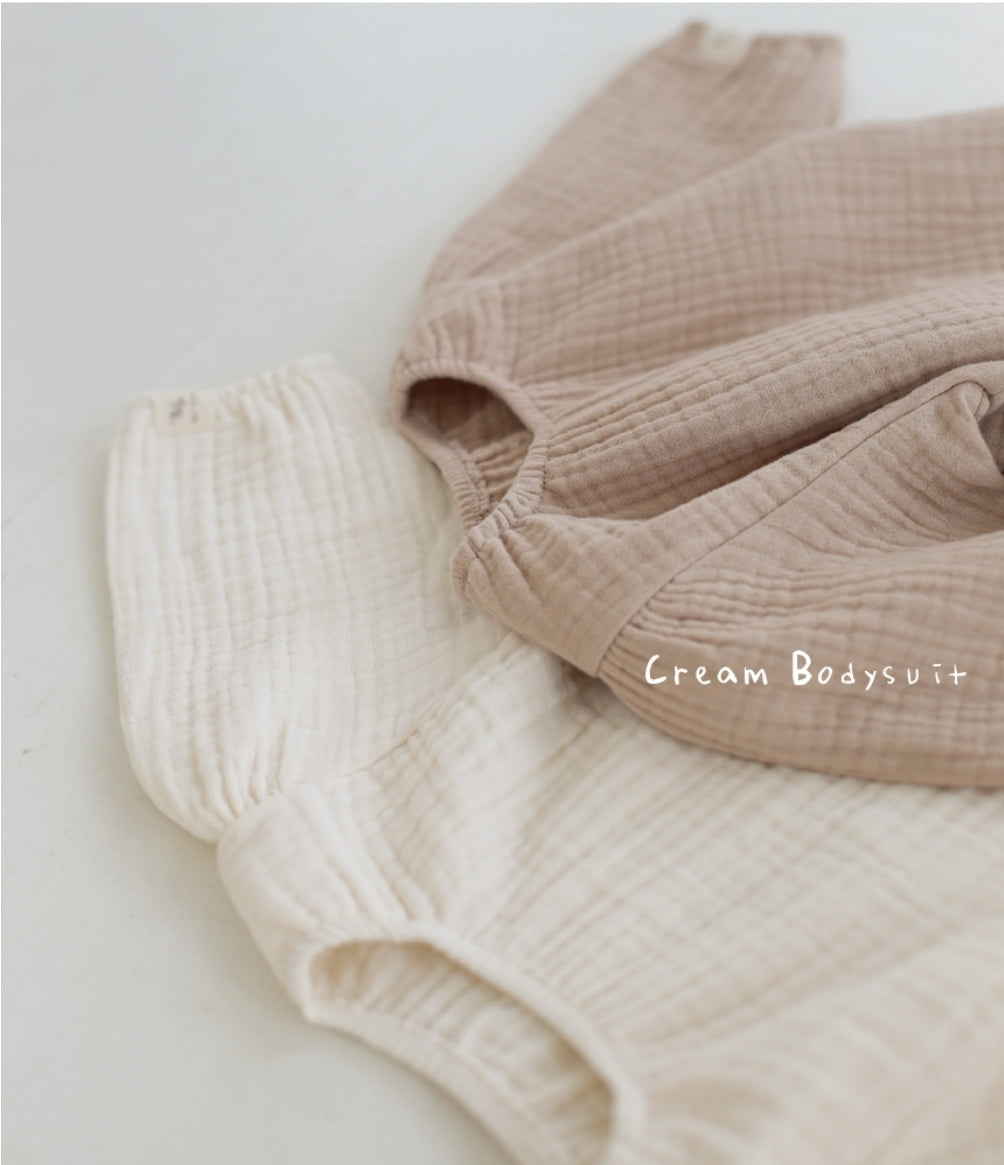 Vanilla Cream Muslin Bodysuit