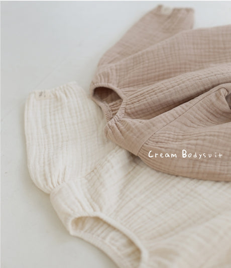Vanilla Cream Muslin Bodysuit