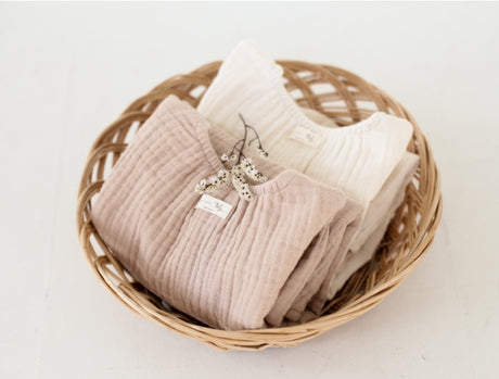 Vanilla Cream Muslin Bodysuit