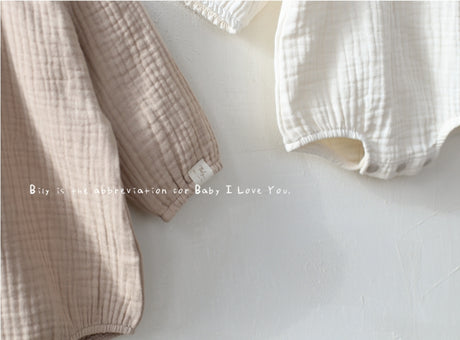 Vanilla Cream Muslin Bodysuit