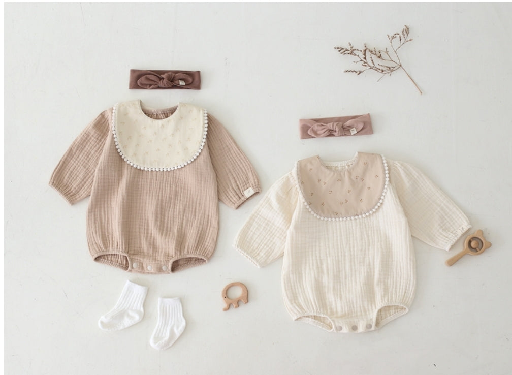 Vanilla Cream Muslin Bodysuit