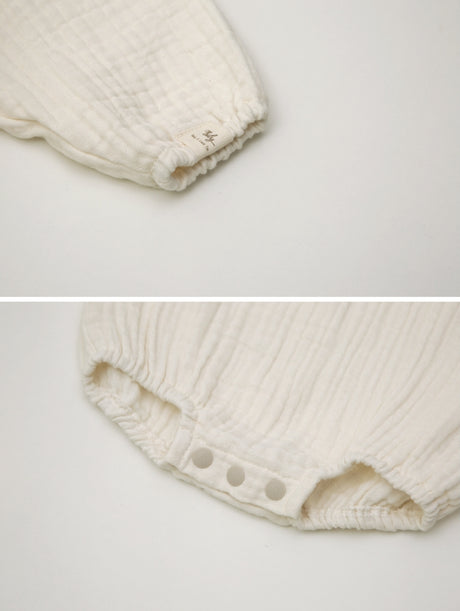 Vanilla Cream Muslin Bodysuit