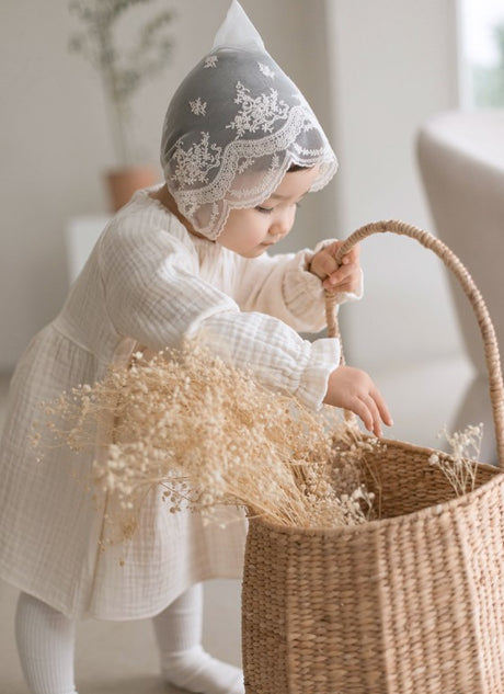 Secret Garden Lace Capron & Bonnet
