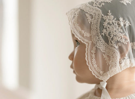 Secret Garden Lace Capron & Bonnet