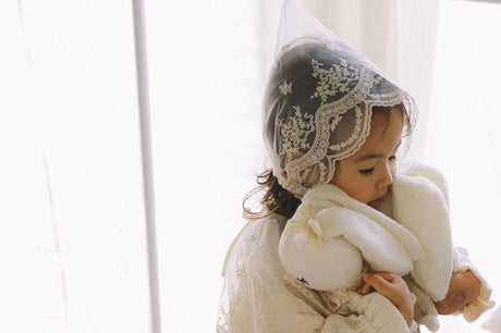 Secret Garden Lace Capron & Bonnet