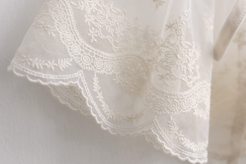 Secret Garden Lace Capron & Bonnet