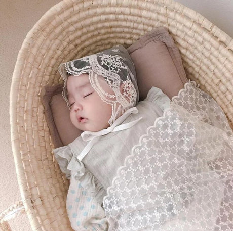 Secret Garden Lace Capron & Bonnet