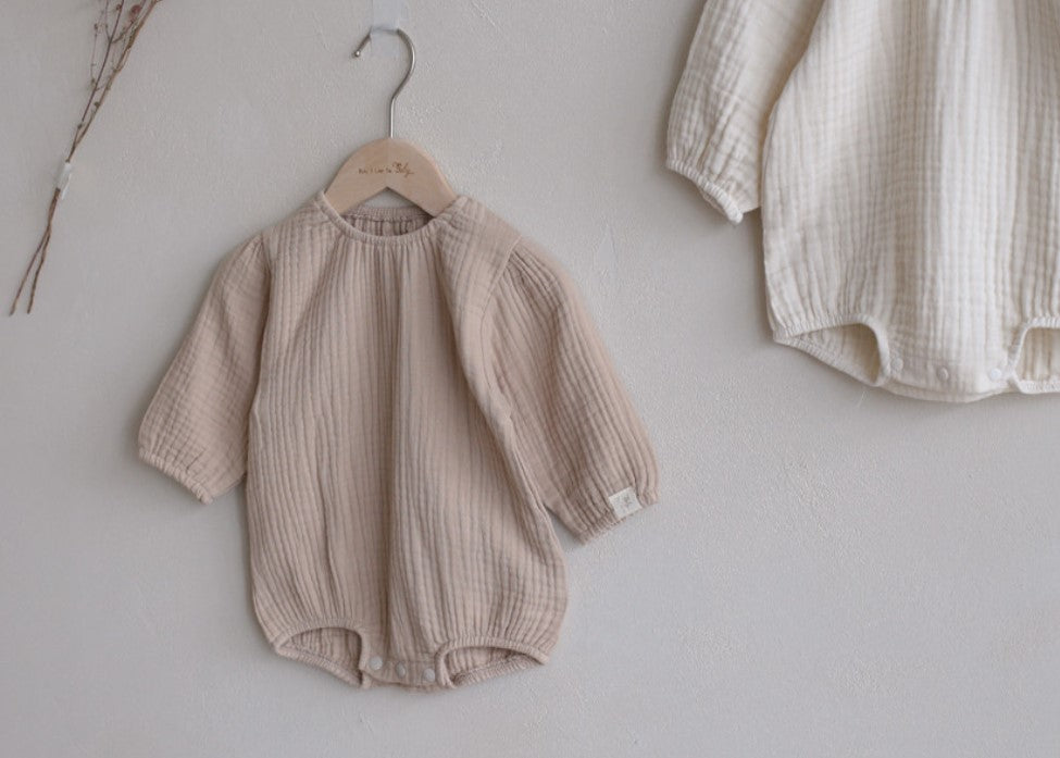 Vanilla Cream Muslin Bodysuit