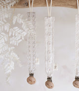 Lace Wooden Pacifier Clip